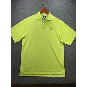 FootJoy FJ Golf Polo Shirt Men's Large Lime Green Performance ProDry